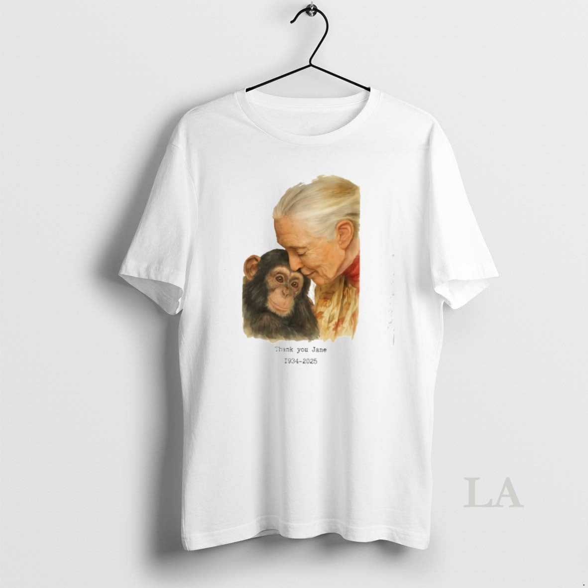 Top Jane Goodall Thank You Jane 1934 2025 Unisex T-shirt, Sweatshirt, Hoodie, Long Sleeve Tee - T-Shirt, Sweatshirt, Hoodie