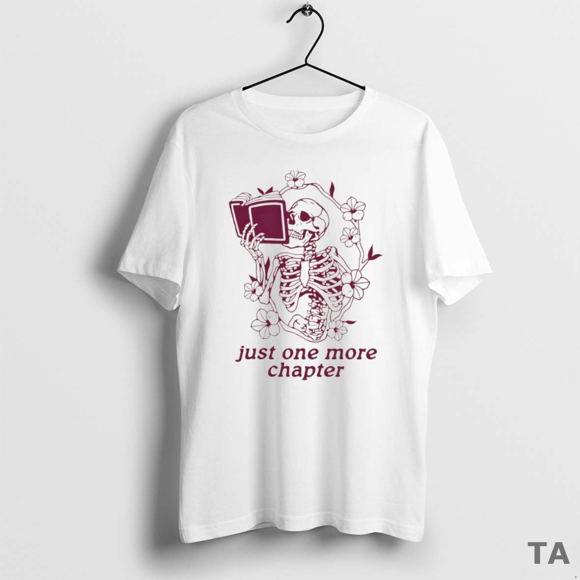 Top Just One More Chapter Skeleton Circle T Shirt Sweater - T-Shirt, Sweatshirt, Hoodie