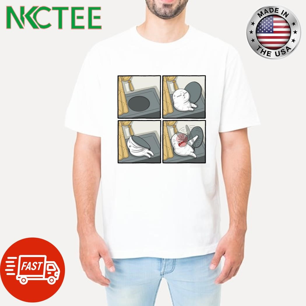 Top Kitty try ‘n get out his hole cat shirt Unisex T-shirt, Sweatshirt, Hoodie, Long Sleeve Tee - T-Shirt, Sweatshirt, Hoodie