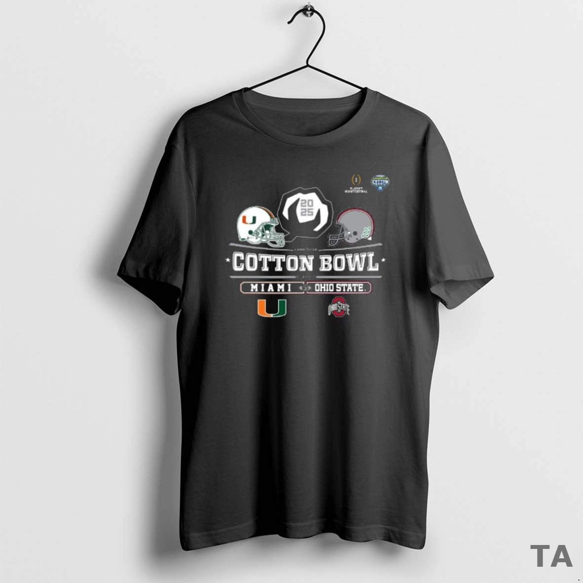 Top Miami Vs Ohio State 2025 Cotton Bowl Helmet Logo December 31 T Shirt Sweater - T-Shirt, Sweatshirt, Hoodie