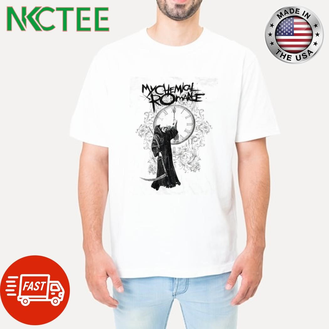 Top My Chemical Romance Grim Reaper Clock death shirt Unisex T-shirt, Sweatshirt, Hoodie, Long Sleeve Tee - T-Shirt, Sweatshirt, Hoodie