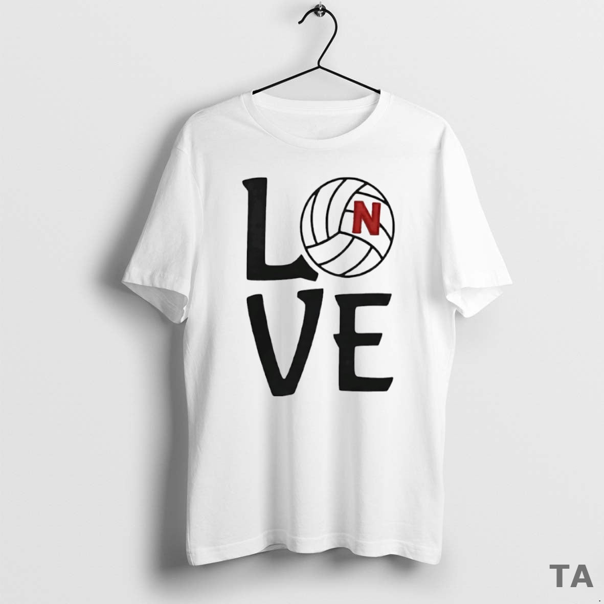 Top Nebraska Huskers Volleyball Love Circle T Shirt Sweater - T-Shirt, Sweatshirt, Hoodie