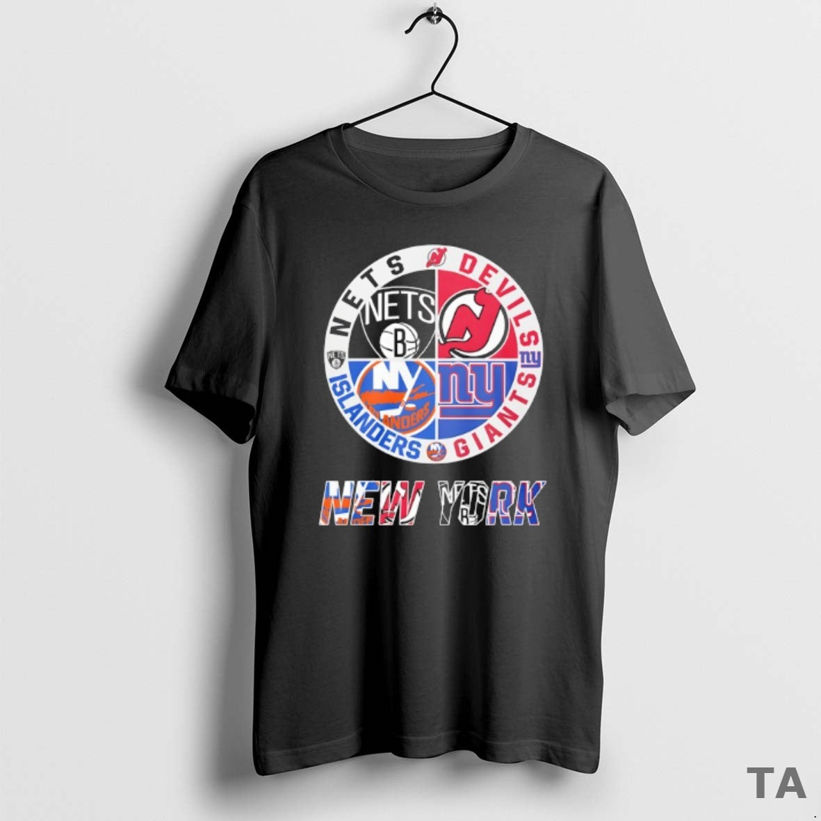 Top New Jersey Devils Brooklyn Nets New York Islanders New York Islanders Mashup Logo - T-Shirt, Sweatshirt, Hoodie
