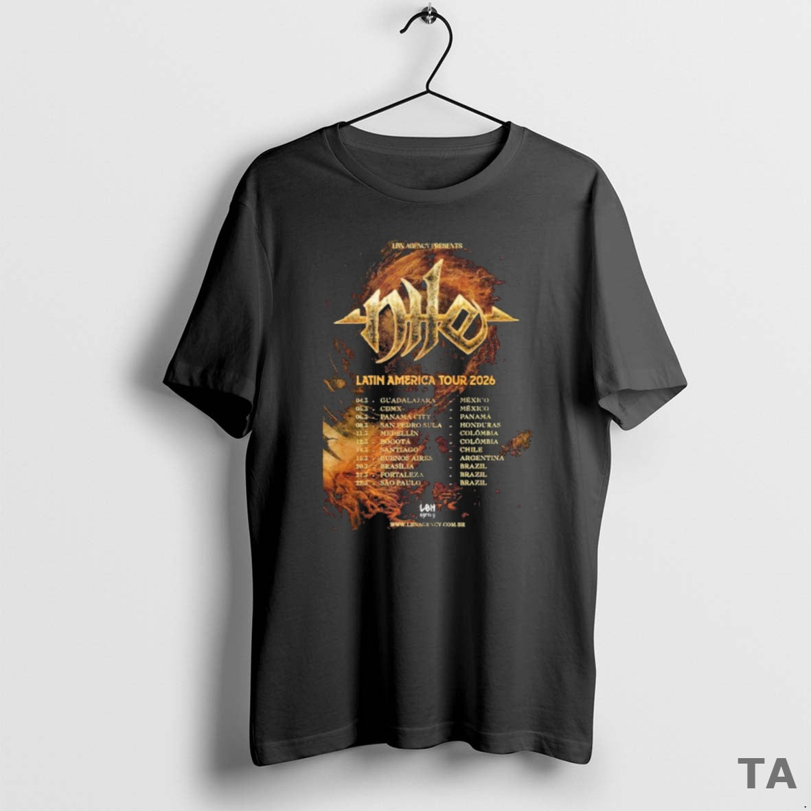 Top Nile Latin America Tour 2026 Dates T Shirt Sweater - T-Shirt, Sweatshirt, Hoodie