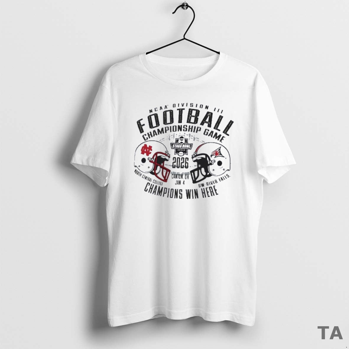 Top North Central Cardinals Vs Uw River Falls 2025 Ncaa Diii Football Championship Game Matchup - T-Shirt, Sweatshirt, Hoodie