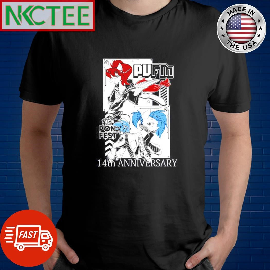 Top PonyFest Online x PonyvilleFM 14th Birthday Charity Concert 14th Anniversary shirt Unisex T-shirt, Sweatshirt, Hoodie, Long Sleeve Tee - T-Shirt, Sweatshirt, Hoodie