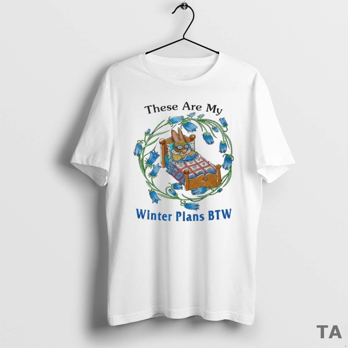 Top Rabbit These Are My Winter Plans Btw Circle T Shirt Sweater - T-Shirt, Sweatshirt, Hoodie