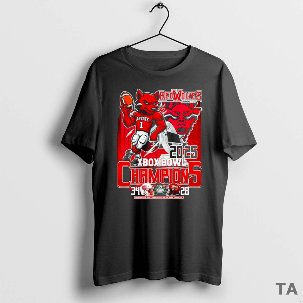 Top Red Wolves 2025 Xbox Bowl Champions Mascot T Shirt Sweater - T-Shirt, Sweatshirt, Hoodie