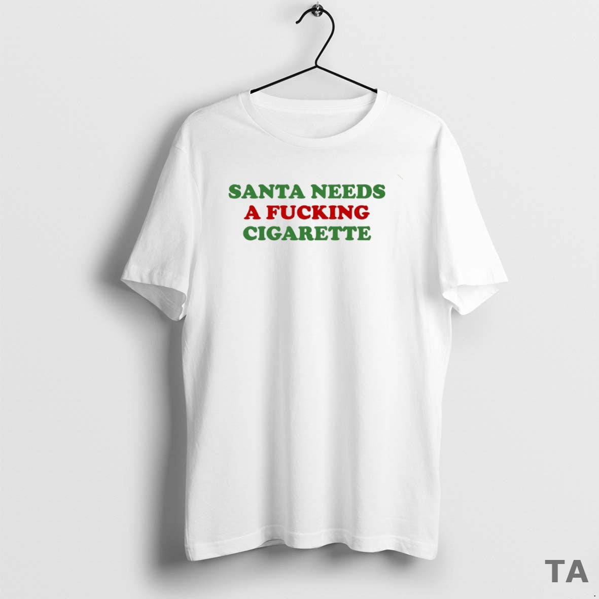 Top Santa Needs A Fcking Cigarette Circle T Shirt Sweater - T-Shirt, Sweatshirt, Hoodie