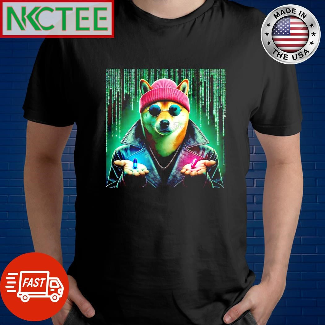 Top Shiba Inu coin The Matrix Red pill and blue pill shirt Unisex T-shirt, Sweatshirt, Hoodie, Long Sleeve Tee - T-Shirt, Sweatshirt, Hoodie