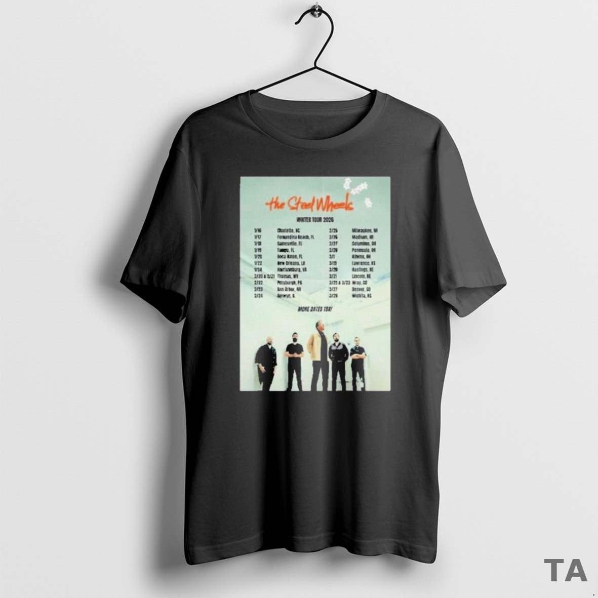 Top The Steel Wheels Winter Tour 2026 Dates T Shirt Sweater - T-Shirt, Sweatshirt, Hoodie