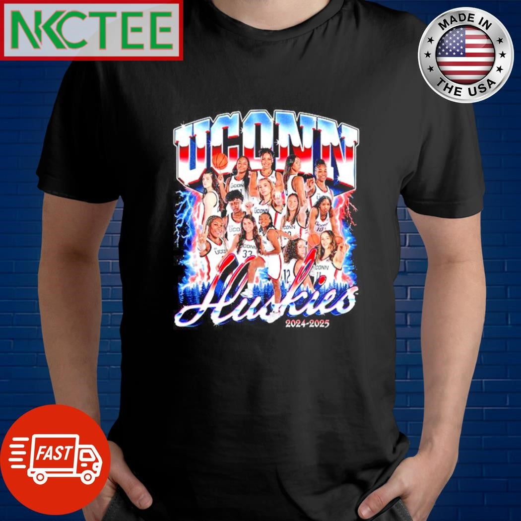 Top Uconn Huskies 2024 2025 basketball all team members shirt Unisex T-shirt, Sweatshirt, Hoodie, Long Sleeve Tee - T-Shirt, Sweatshirt, Hoodie