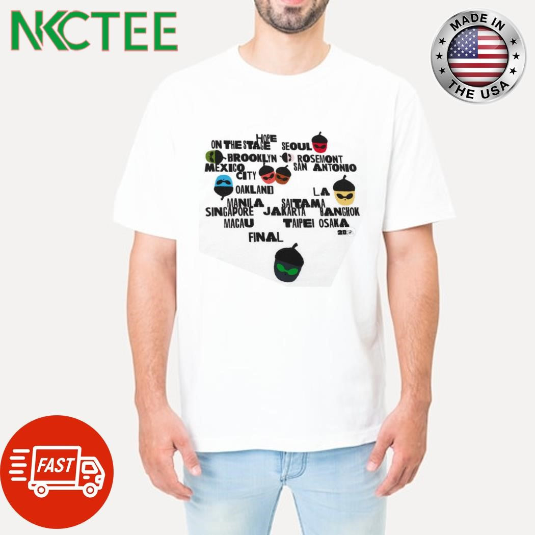 Top j-hope Tour Seoul Brooklyn Chicago Mexico City San Antonio Oakland Los Angeles Manila Saitama shirt - T-Shirt, Sweatshirt, Hoodie