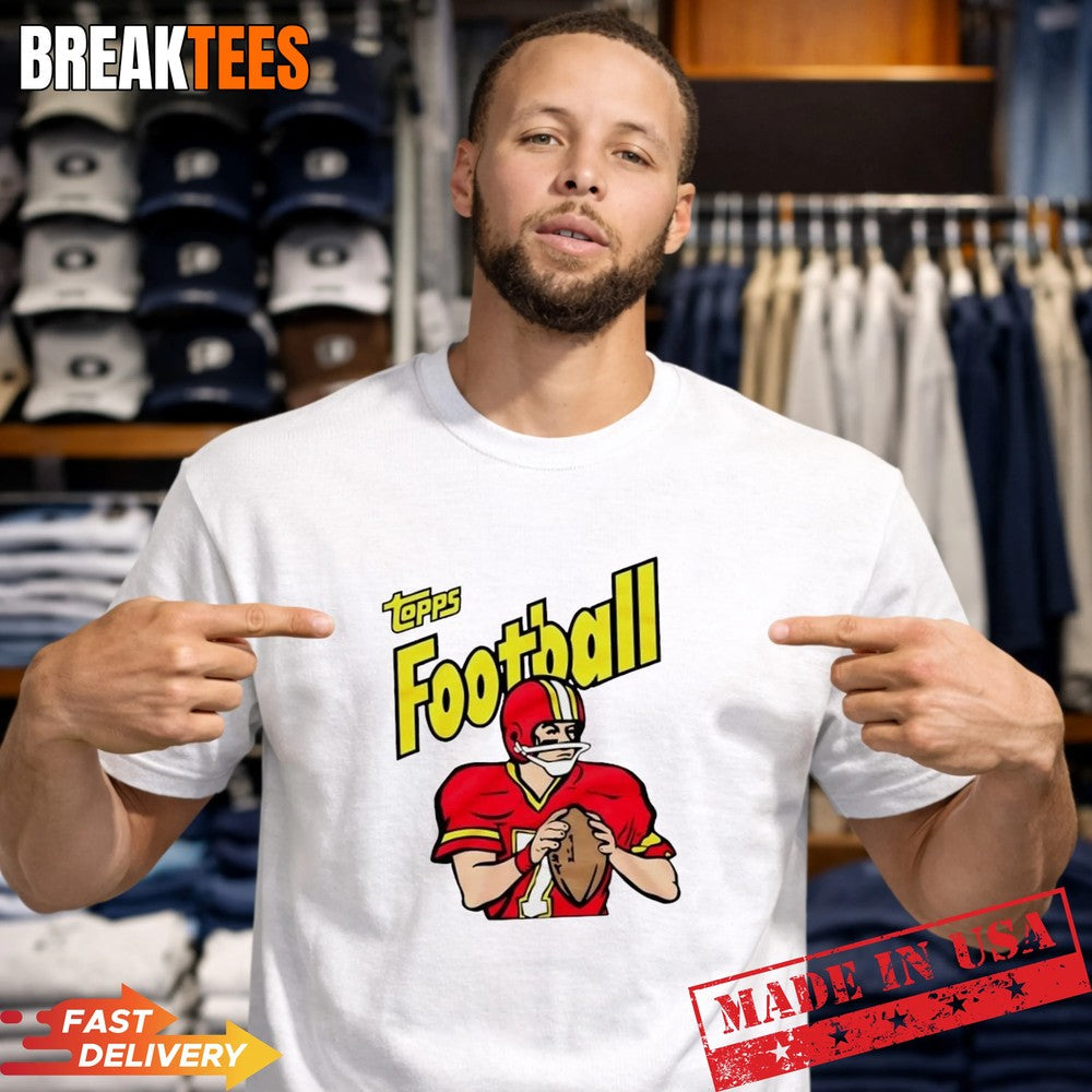 Topps Football Quarterback Caricature T-Shirt Unisex T-shirt, Sweatshirt, Hoodie, Long Sleeve Tee - T-Shirt, Sweatshirt, Hoodie