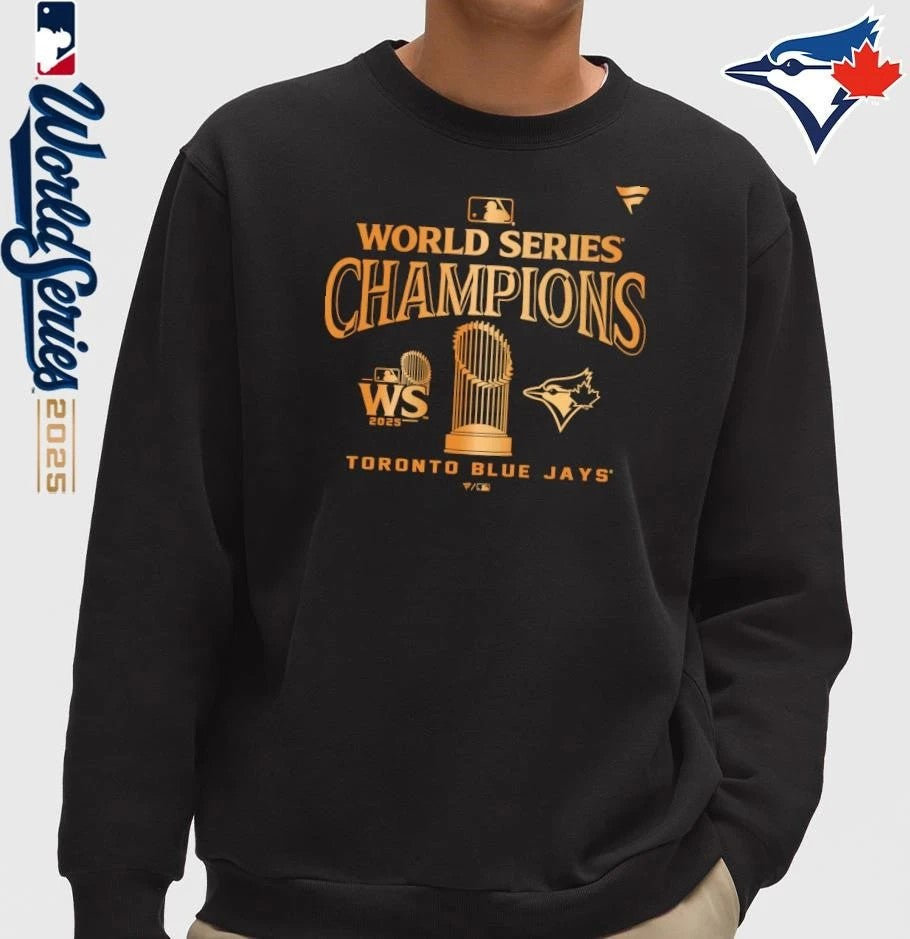 Toronto Blue Jays 2024 World Series Champions Trophy - Adult & Kids T-Shirts, Sweatshirts & Hoodies apparel design preview 3