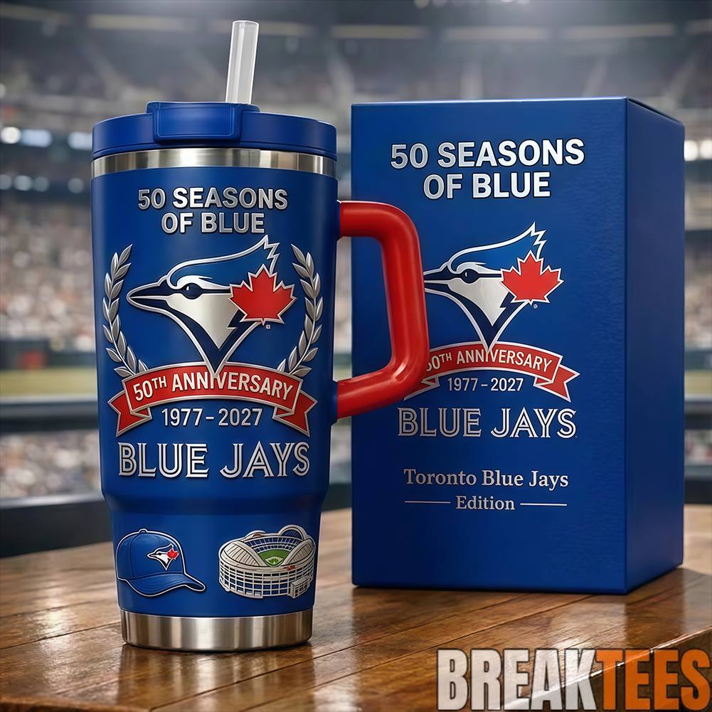 Toronto Blue Jays 50th Anniversary 50 Seasons of Blue YETI Tumbler Unisex T-shirt, Sweatshirt, Hoodie, Long Sleeve Tee - T-Shirt, Sweatshirt, Hoodie