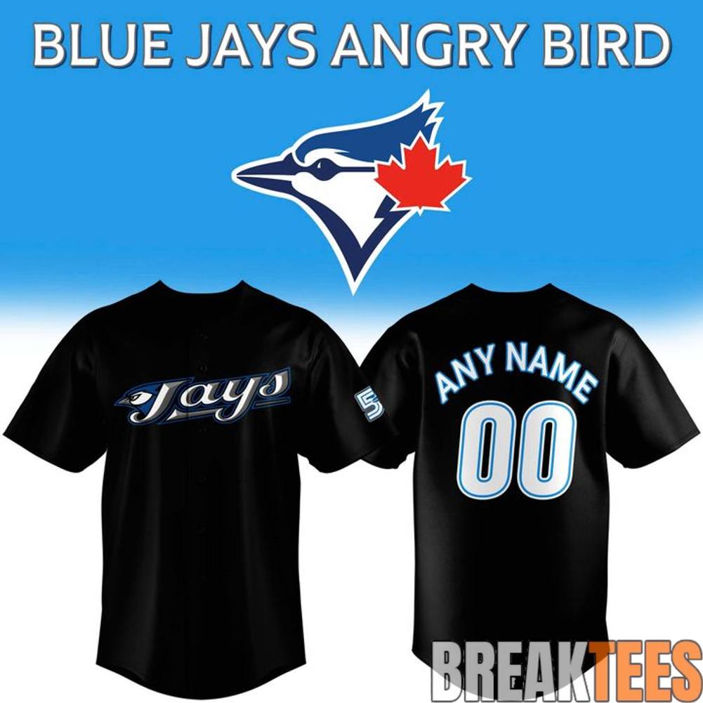 Toronto Blue Jays Angry Bird Custom Jersey Unisex T-shirt, Sweatshirt, Hoodie, Long Sleeve Tee - T-Shirt, Sweatshirt, Hoodie