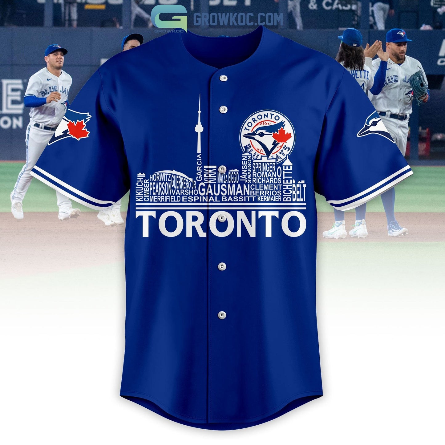 Toronto Blue Jays City Champions With Best Team Personalized Baseball Jersey baseball jersey product view 2
