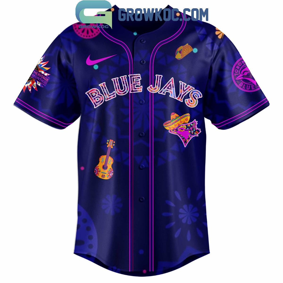 Toronto Blue Jays Hispanic Heritage Celebrations 2025 Baseball Jersey baseball jersey product view 2