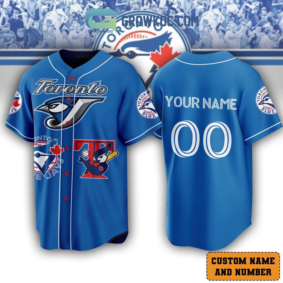 Toronto Blue Jays MLB Custom Baseball Jersey baseball jersey product view 1