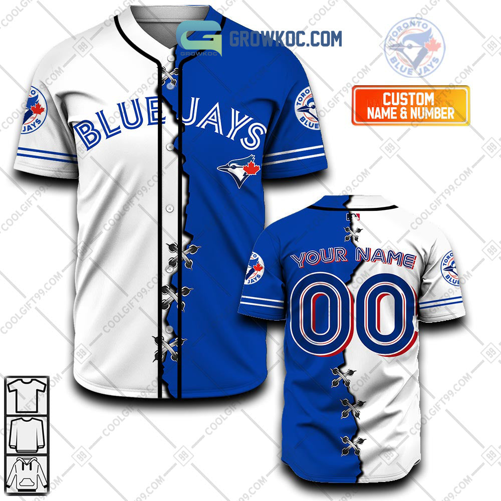 Toronto Blue Jays MLB Personalized Mix Baseball Jersey baseball jersey product view 1
