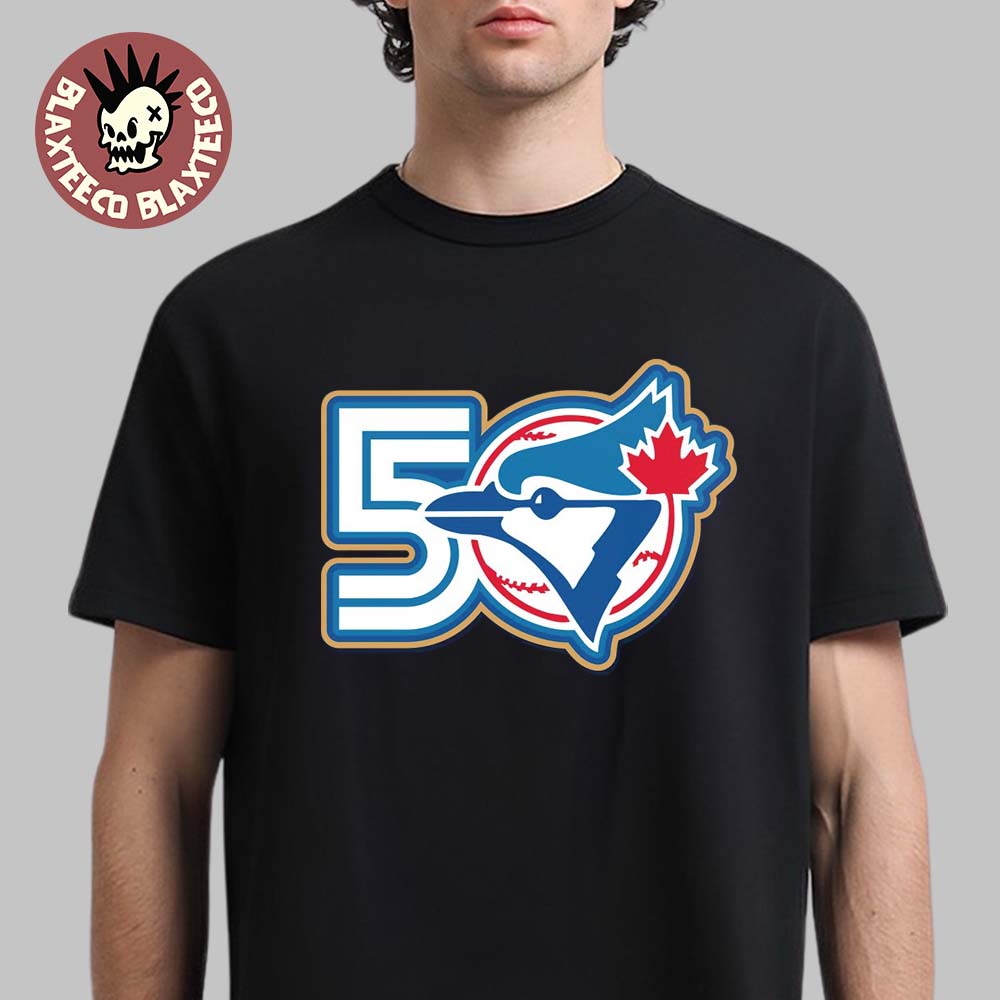 Toronto Blue Jays Teams 50th Seasons Logo Premium T-Shirt Unisex T-shirt, Sweatshirt, Hoodie, Long Sleeve Tee - T-Shirt, Sweatshirt, Hoodie