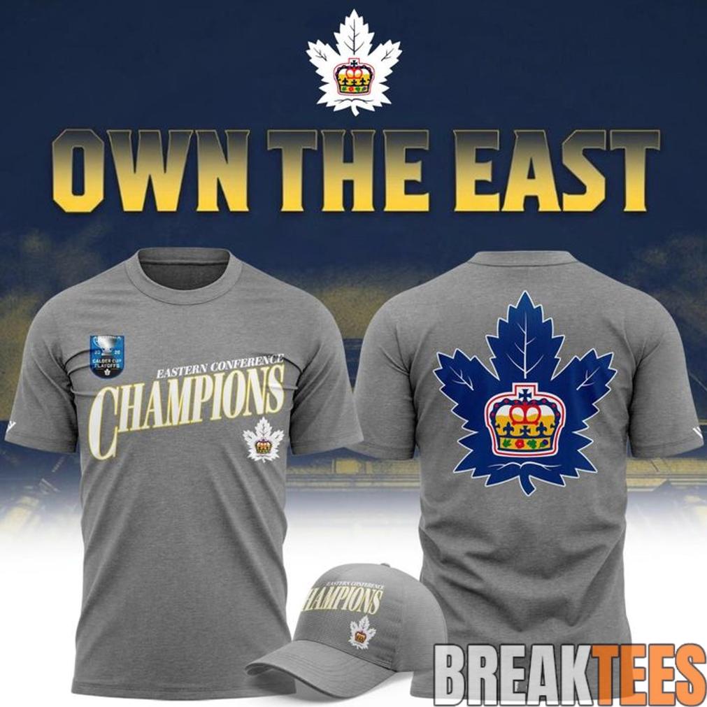 Toronto Marlies 2026 Eastern Conference Champions Grey Shirt Unisex T-shirt, Sweatshirt, Hoodie, Long Sleeve Tee - T-Shirt, Sweatshirt, Hoodie