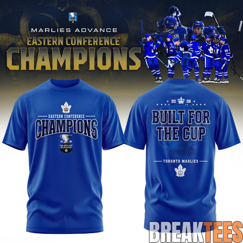 Toronto Marlies AHL 2026 Eastern Conference Champions Blue Shirt Unisex T-shirt, Sweatshirt, Hoodie, Long Sleeve Tee - T-Shirt, Sweatshirt, Hoodie