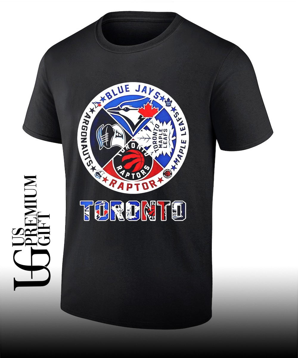 Toronto sports team Toronto Blue Jays Maple Leafs Argonauts Raptors circle logo shirt Unisex T-shirt, Sweatshirt, Hoodie, Long Sleeve Tee - T-Shirt, Sweatshirt, Hoodie