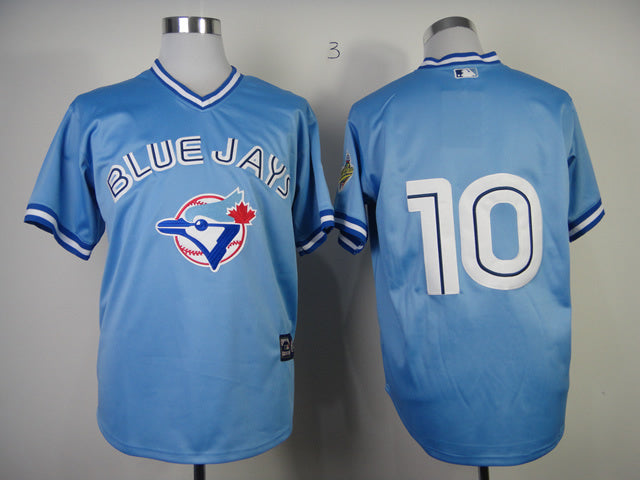 Toronto Blue Jays #10 Blue Jays 10 Blue Pullover Baseball Jersey baseball jersey product view 1