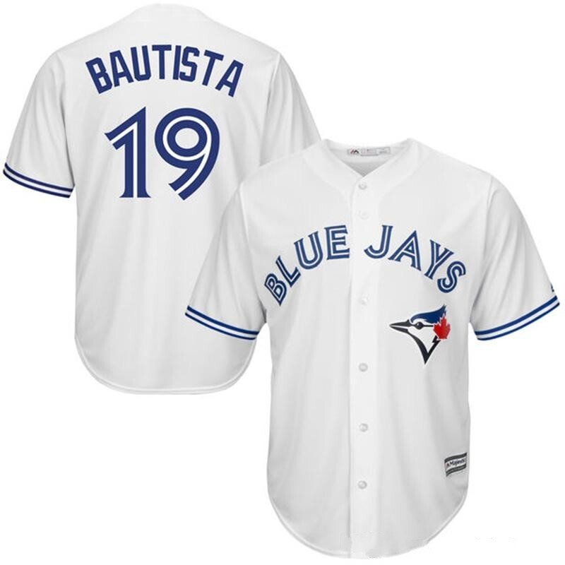 Toronto Blue Jays #19 Jose Bautista Style 2 Baseball Jersey baseball jersey product view 1