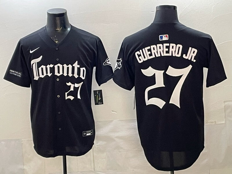 Toronto Blue Jays #27 Vladimir Guerrero Jr. Blue Jays 5 Collaboration Baseball Jersey baseball jersey product view 1