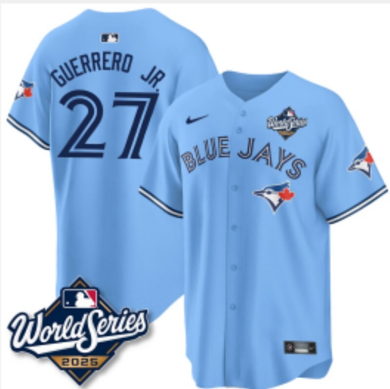Toronto Blue Jays #27 Vladimir Guerrero Jr. Blue Jays Adult Style 1 Baseball Jersey baseball jersey product view 1