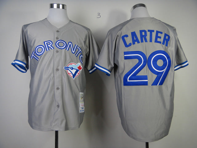 Toronto Blue Jays #29 Blue Jays 29 Gray 1992 Retro Style 1 Baseball Jersey baseball jersey product view 1