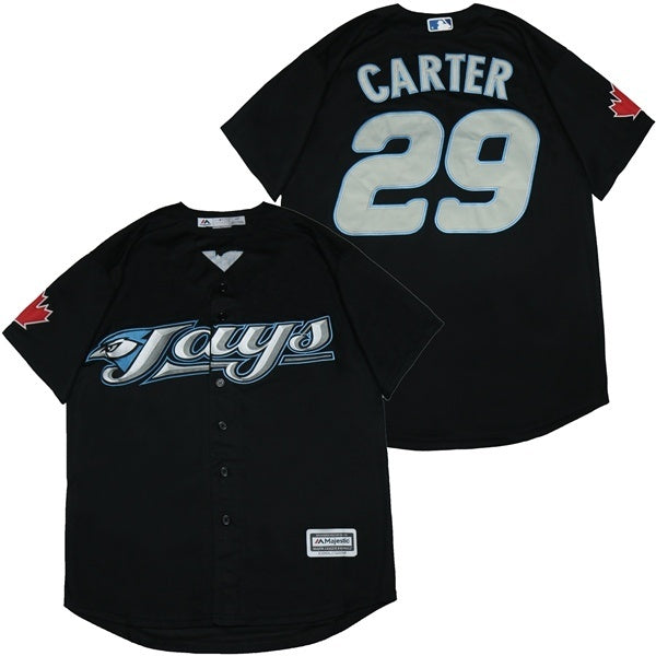 Toronto Blue Jays #29 Joe Carter Blue Jays 29 Black Fan Inverted Baseball Jersey baseball jersey product view 1
