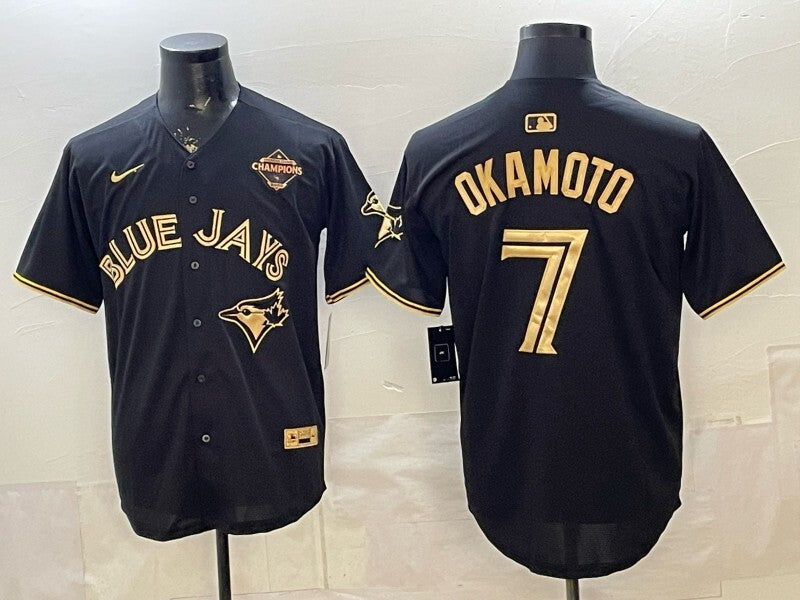 Toronto Blue Jays #7 Kazuma Okamoto Blue Jays 5 Edition Baseball Jersey baseball jersey product view 1