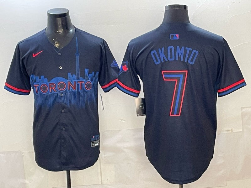 Toronto Blue Jays #7 Kazuma Okamoto Baseball Jersey baseball jersey product view 1