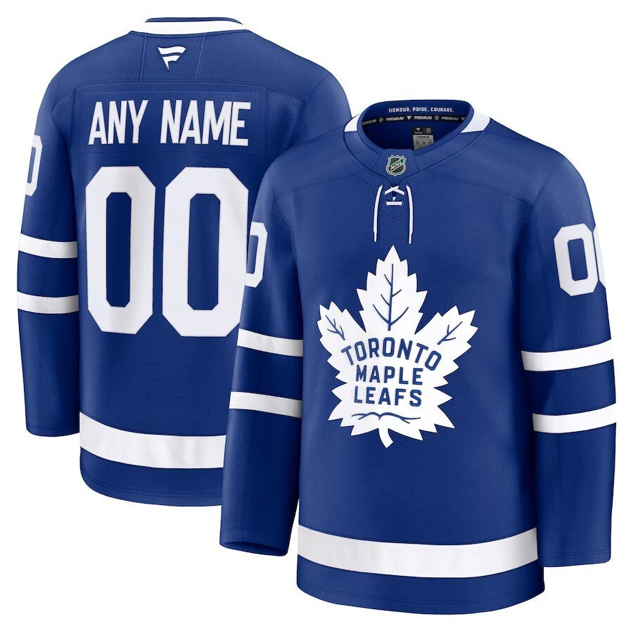 Toronto Maple Leafs Fanatics Home Premium Custom Jersey - Blue Hockey Jersey hockey jersey product view 1