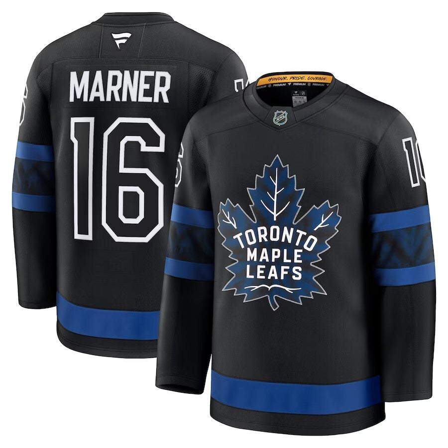 Toronto Maple Leafs #16 Mitch Marner Alternate Premium Jersey - Black Hockey Jersey hockey jersey product view 1