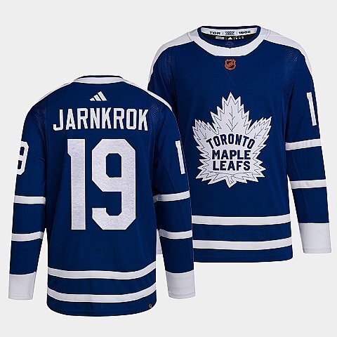 Toronto Maple Leafs #19 calle-jarnkrok-blue-2022reverse-retro-2.0-authentic-primegreen-jersey hockey jersey product view 1