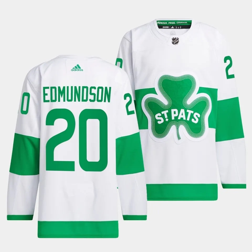 Toronto Maple Leafs #20 Joel Edmundson 2024 St. Patricks Alternate Authentic Jersey Hockey Jersey hockey jersey product view 1