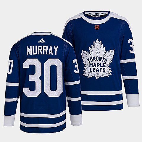 Toronto Maple Leafs #30 matt-murray-blue-2022reverse-retro-2.0-authentic-primegreen-jersey hockey jersey product view 1