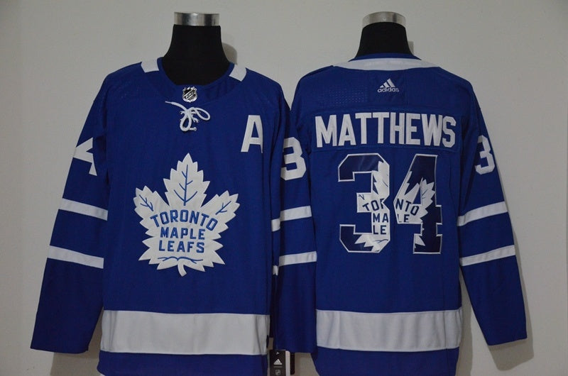 Toronto Maple Leafs #34 Auston Matthews Fashion Print Edition Hockey Jersey hockey jersey product view 1