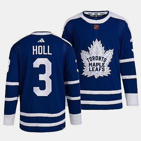 Toronto Maple Leafs #3 justin-holl-blue-2022reverse-retro-2.0-authentic-primegreen-jersey Hockey Jersey hockey jersey product view 1
