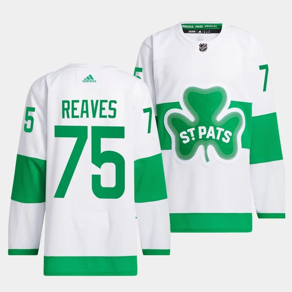 Toronto Maple Leafs #75 Ryan Reaves 2024 St. Patricks Alternate Authentic Jersey Hockey Jersey hockey jersey product view 1