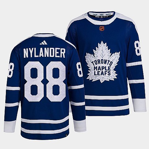 Toronto Maple Leafs #88 william-nylander-blue-2022reverse-retro-2.0-authentic-primegreen-jersey hockey jersey product view 1