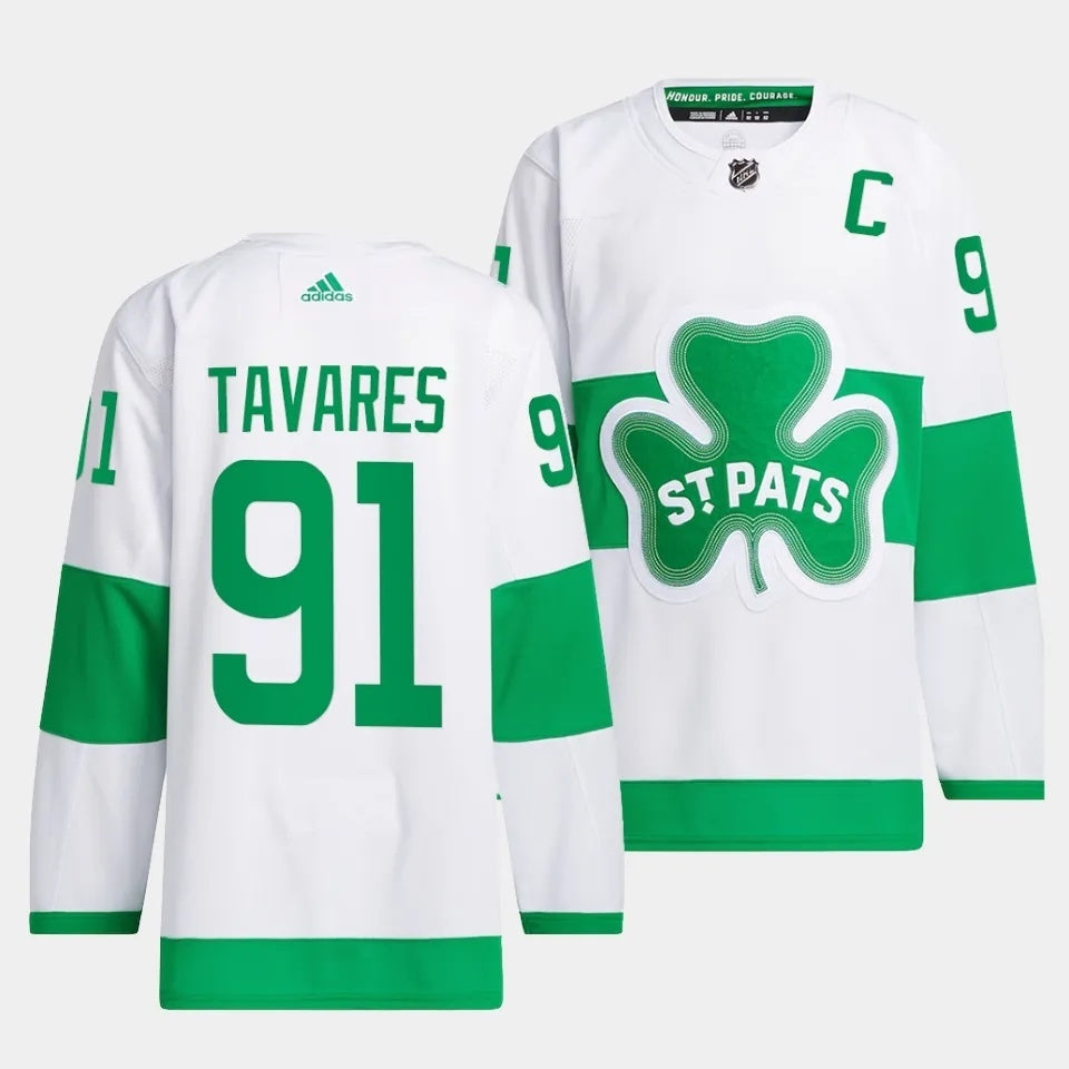 Toronto Maple Leafs #91 John Tavares 2024 St. Patricks Alternate Authentic Jersey Hockey Jersey hockey jersey product view 1