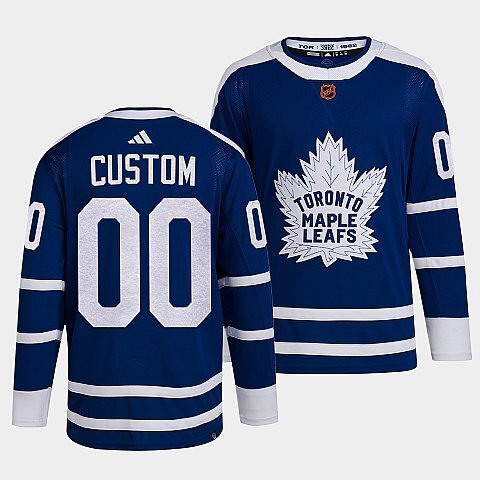 Toronto Maple Leafs #custom-blue-2022reverse-retro-2.0-authentic-primegreen-jersey Hockey Jersey hockey jersey product view 1