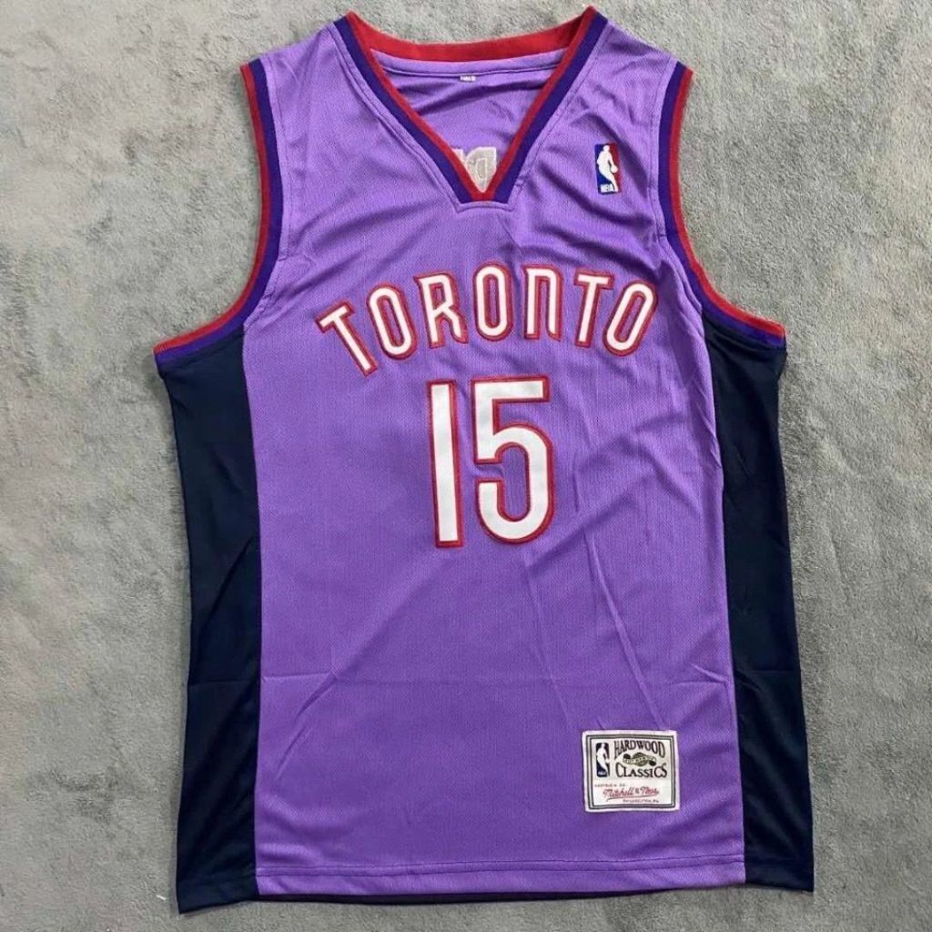Toronto Raptors 15 carter m&n jersey purpleblack Style 3 Basketball Jersey basketball jersey product view 1
