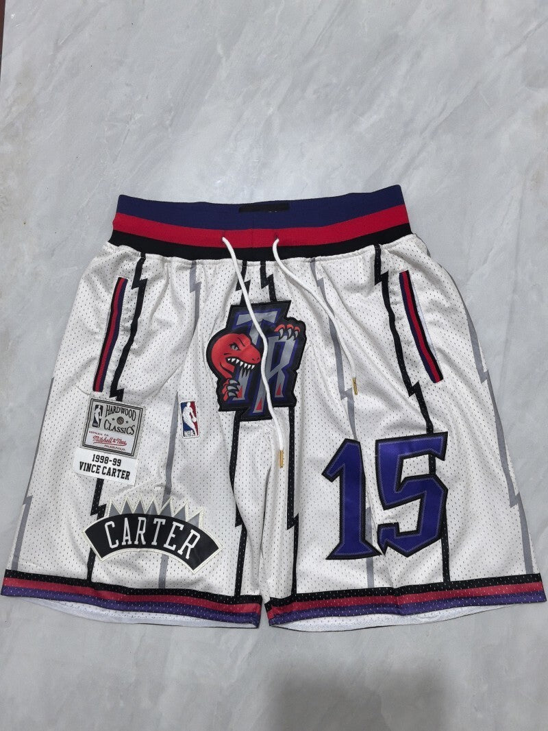 Toronto Raptors Raptors Retro White Shorts Style 2 Basketball Jersey basketball jersey product view 1